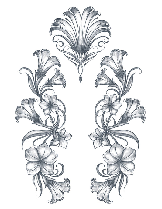 Angel Flower Set Temporary Tattoo
