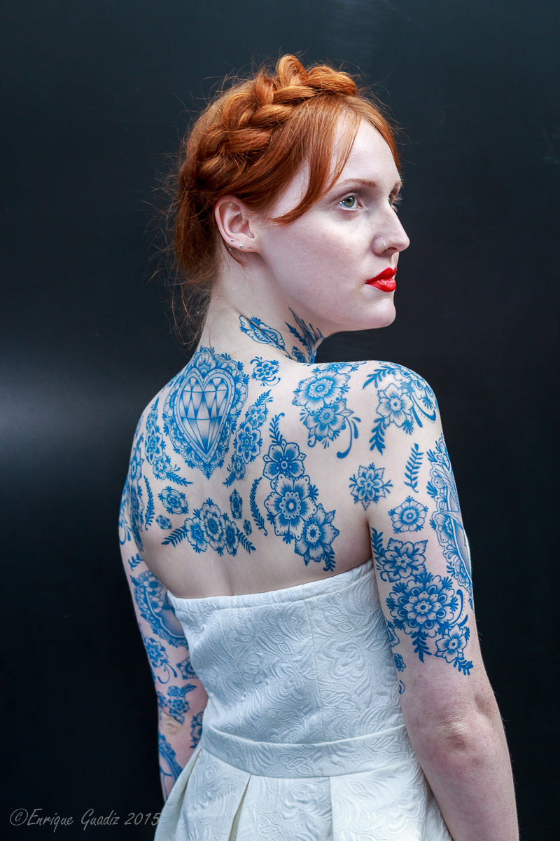 SET DE TATUAJES DE DELFT PARA LA ESPALDA