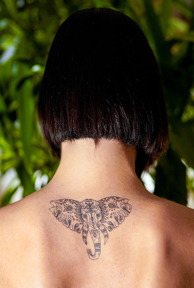 TATUAJE DE ELEFANTE MÁNDALA