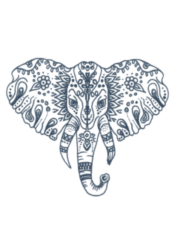 TATUAJE DE ELEFANTE MÁNDALA