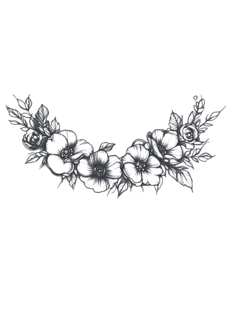 Floral Half Wreath