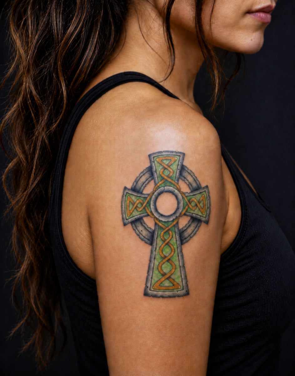Green Celtic Cross
