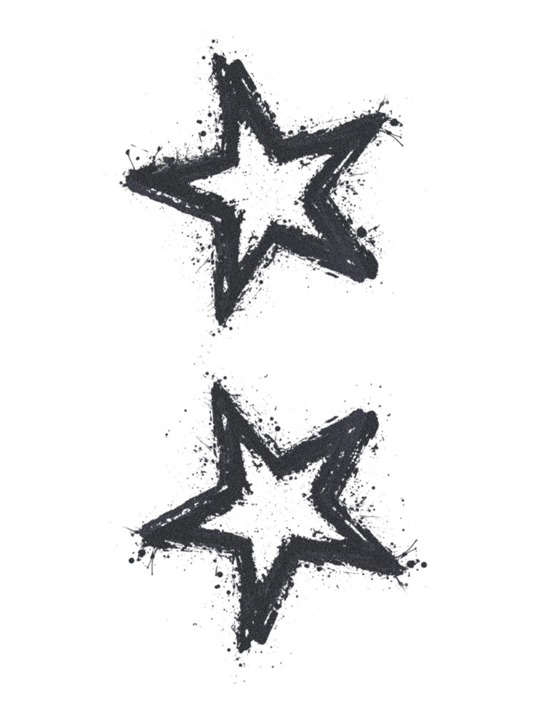 Ink Splatter Stars Tattoo