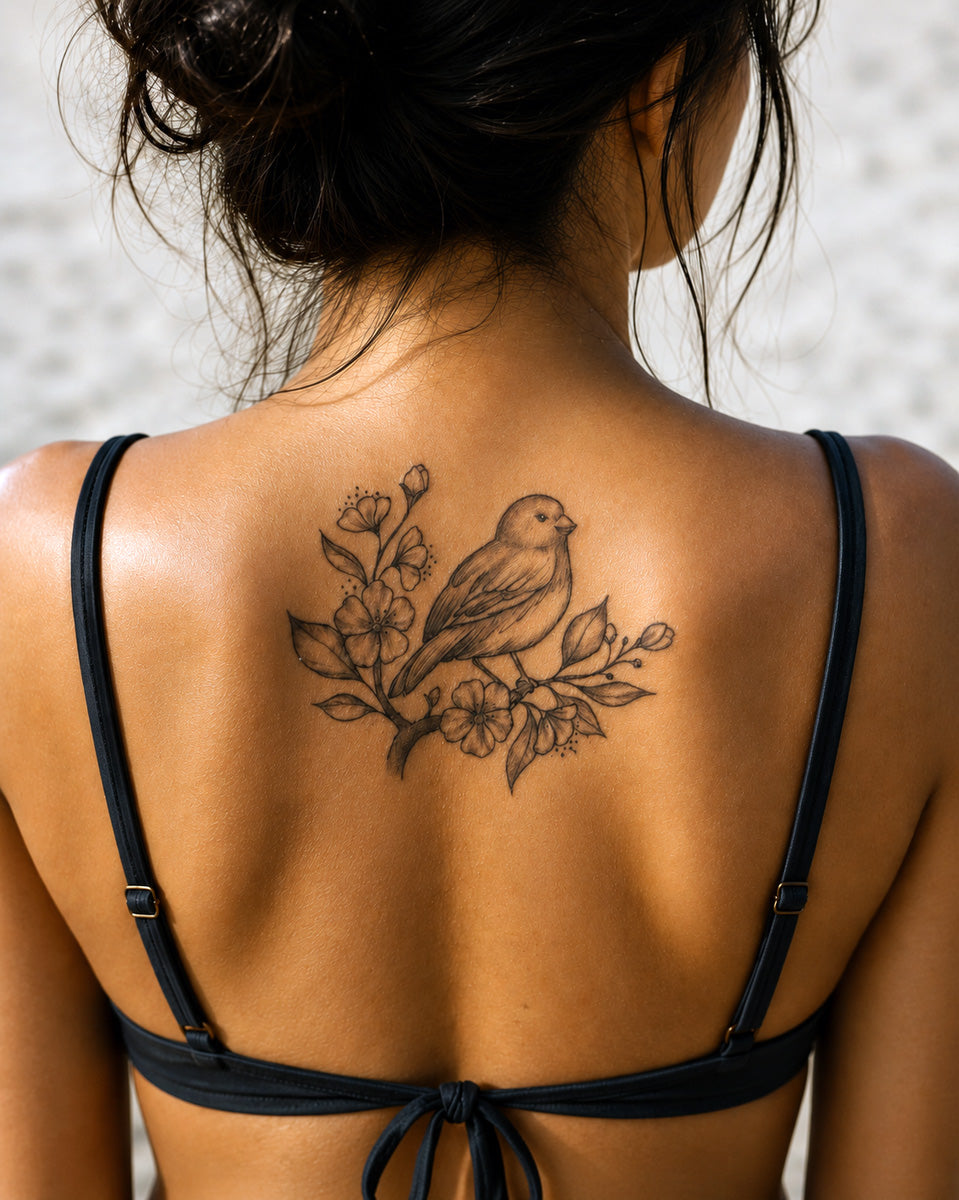 Songbird With Flowers