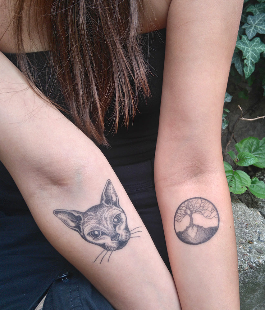 TATUAJE DE GATO ESFINGE