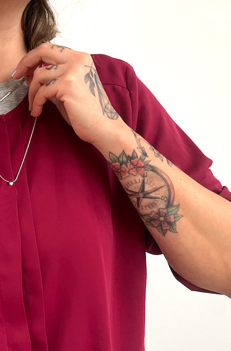 TATUAJE DE BRÚJULA VINTAGE