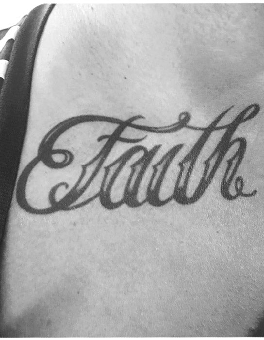 Faith Love Hope Script Tattoo