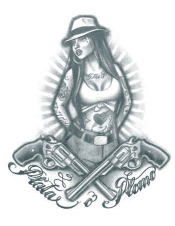 Gangster Chola Girl (Silver or Bullet) – Tattooed Now !