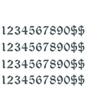 Knuckle Old Numbers Set