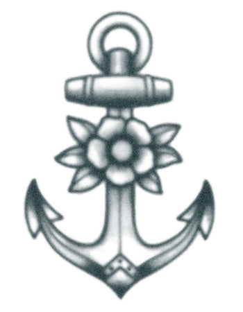 Vintage Anchor With Flower