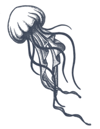 TATUAJE DE MEDUSA EN PUNTILLISMO
