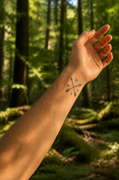 Arrow Compass Tattoo
