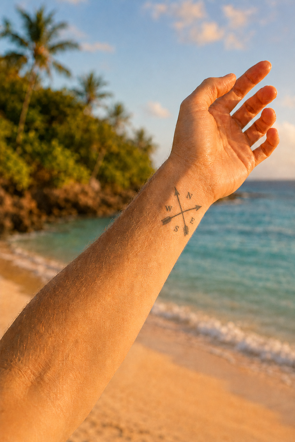 Arrow Compass Tattoo
