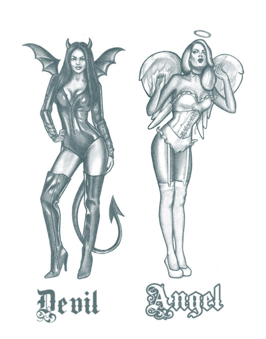 Angel and Devil Pin-Up girls