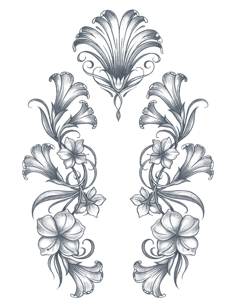 Angel Flower Set Temporary Tattoo