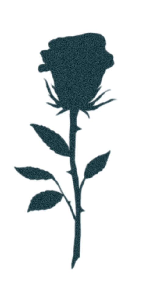 Rose silhouette tattoo design