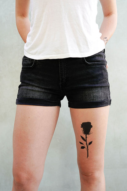 Rose Silhouette Tattoo