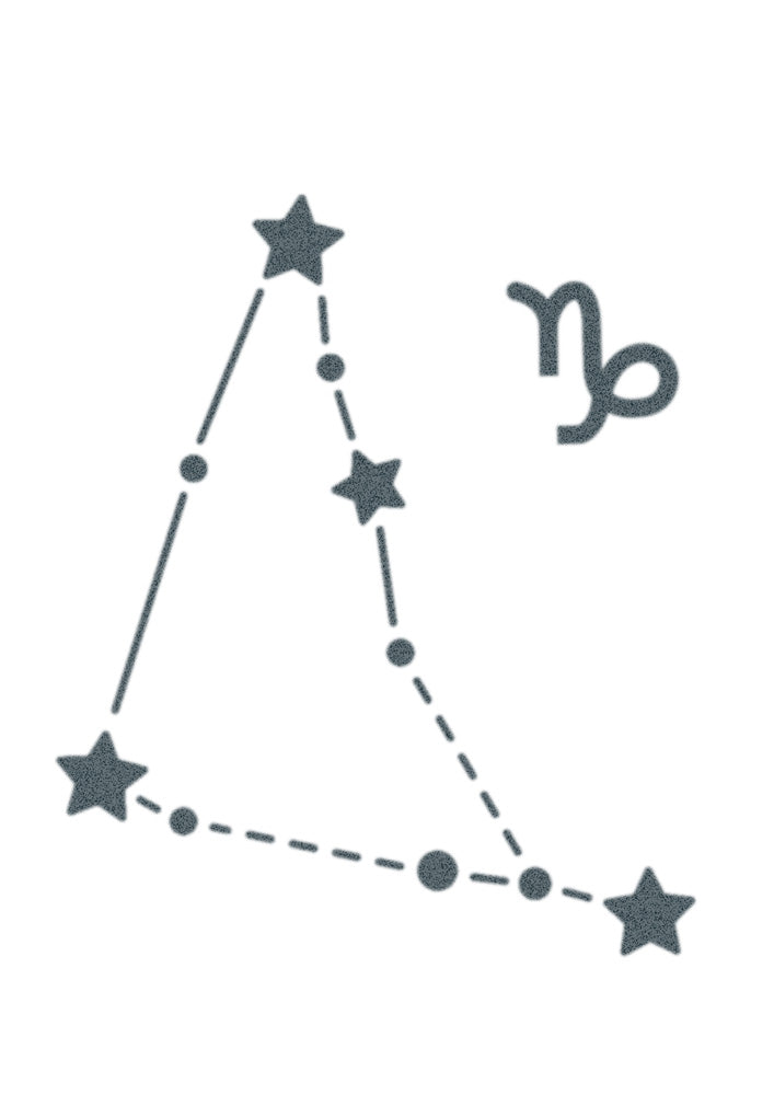 Capricorn sign constellation stars temporary tattoo