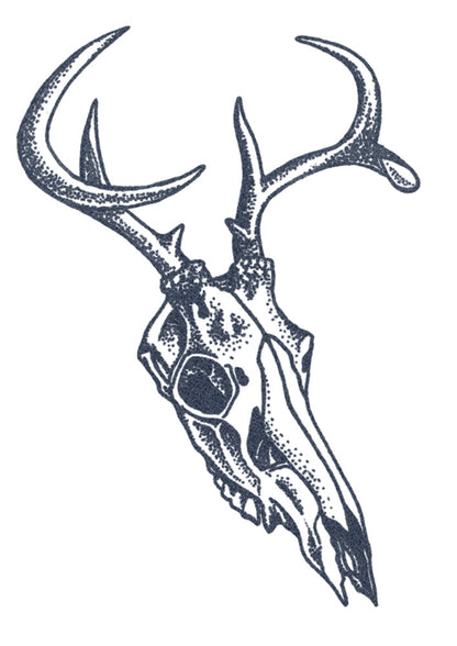 Deer Skull Dotwork Tattoo