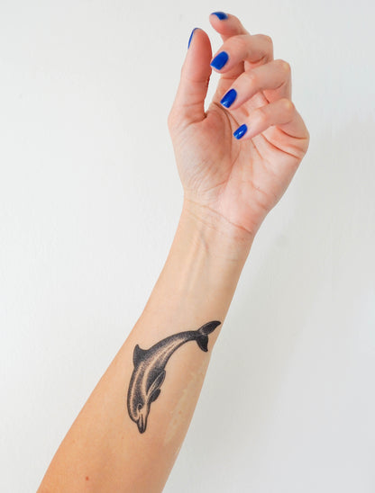 Dotwork Dolphin Tattoo