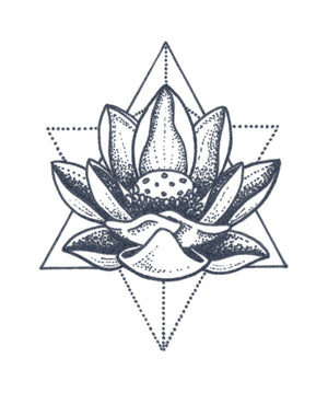 TATUAJE DE FLOR DE LOTO EN PUNTILLISMO