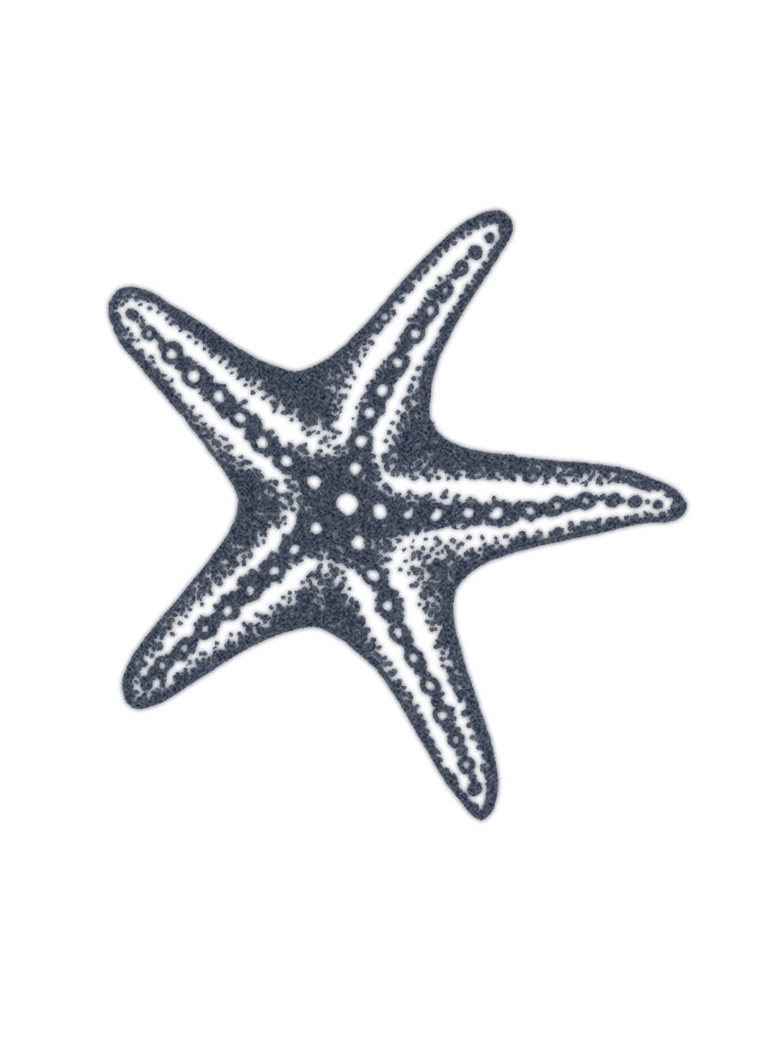 TATUAJE DE ESTRELLA DE MAR EN PUNTILLISMO