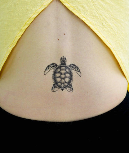Dotwork Turtle Tattoo