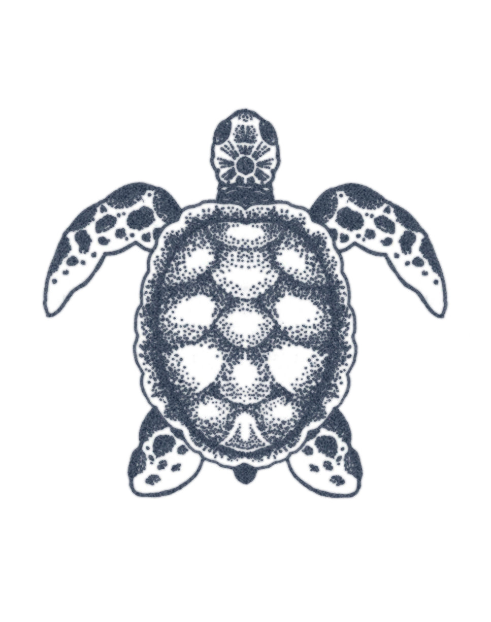 TATUAJE DE TORTUGA EN PUNTILLISMO
