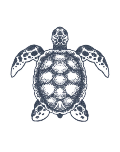 TATUAJE DE TORTUGA EN PUNTILLISMO