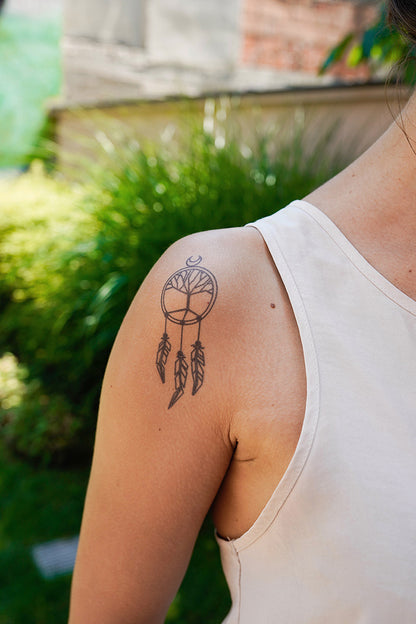 Geometric Dreamcatcher Tattoo