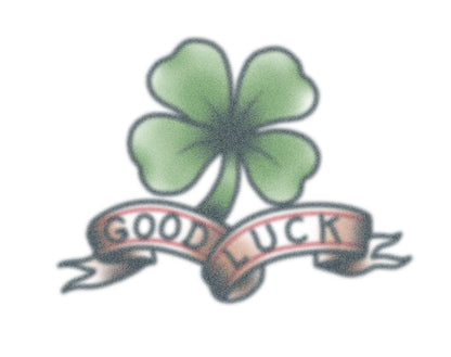 Good Luck Shamrock tattoo