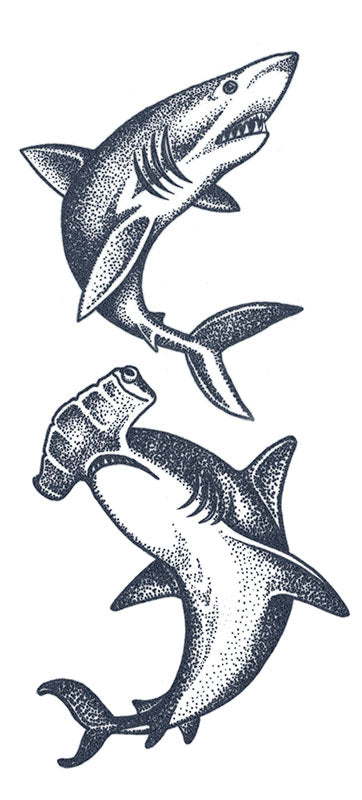 Great White Shark & Hammerhead Shark Tattoo