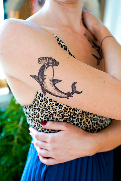 Great White Shark & Hammerhead Shark Tattoo