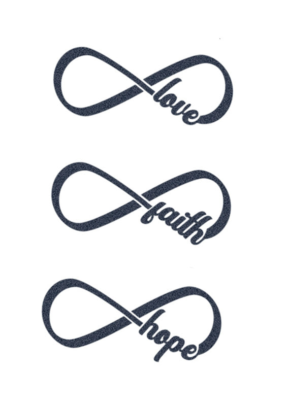 Infinity symbol tattoo: Love-Faith-Hope