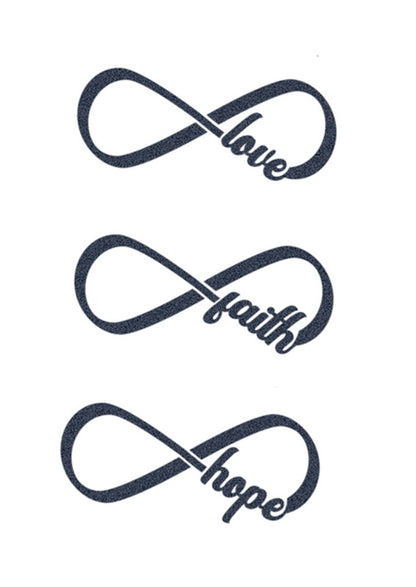 Infinity symbol tattoo: Love-Faith-Hope