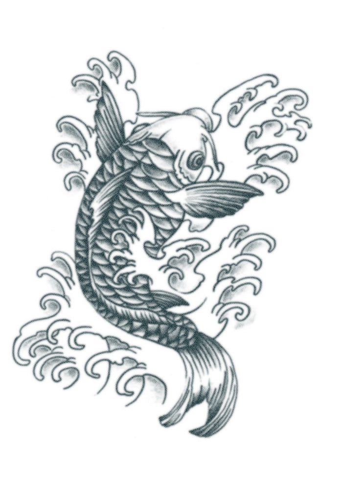 Koi Fish BW