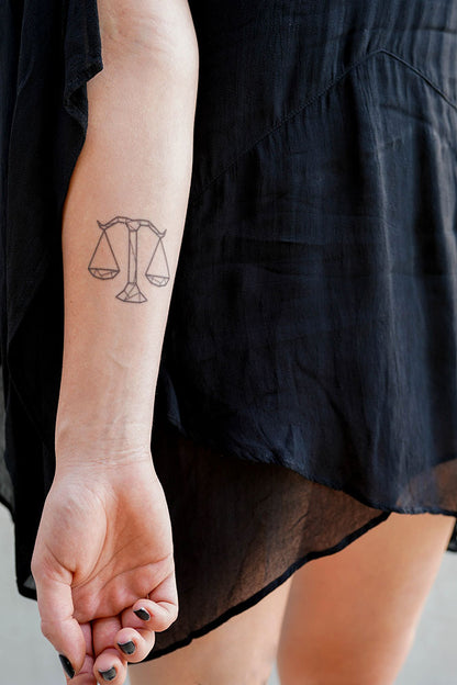 Libra Zodiac Sign Tattoo