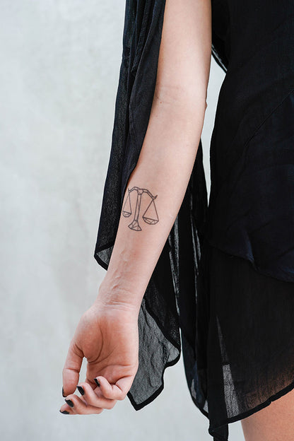 Libra Zodiac Sign Tattoo