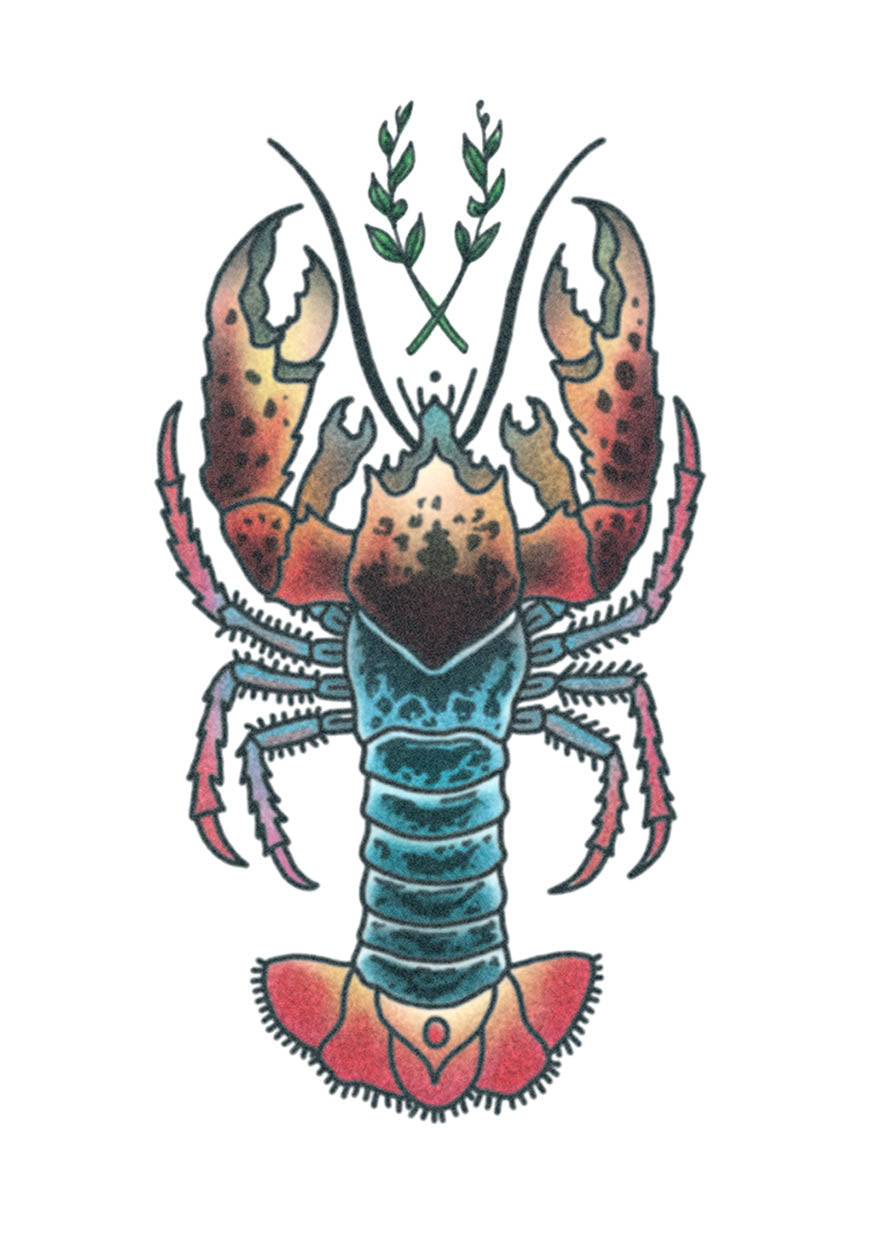 TATUAJE DE LANGOSTA
