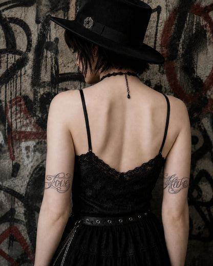 Love & Hate Script Tattoo