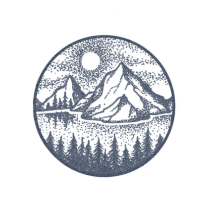 TATUAJE DE MONTAÑA PUNTILLISTA