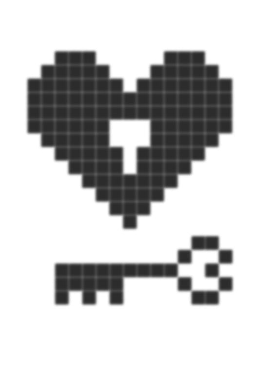 Pixel Heart Lock and Key