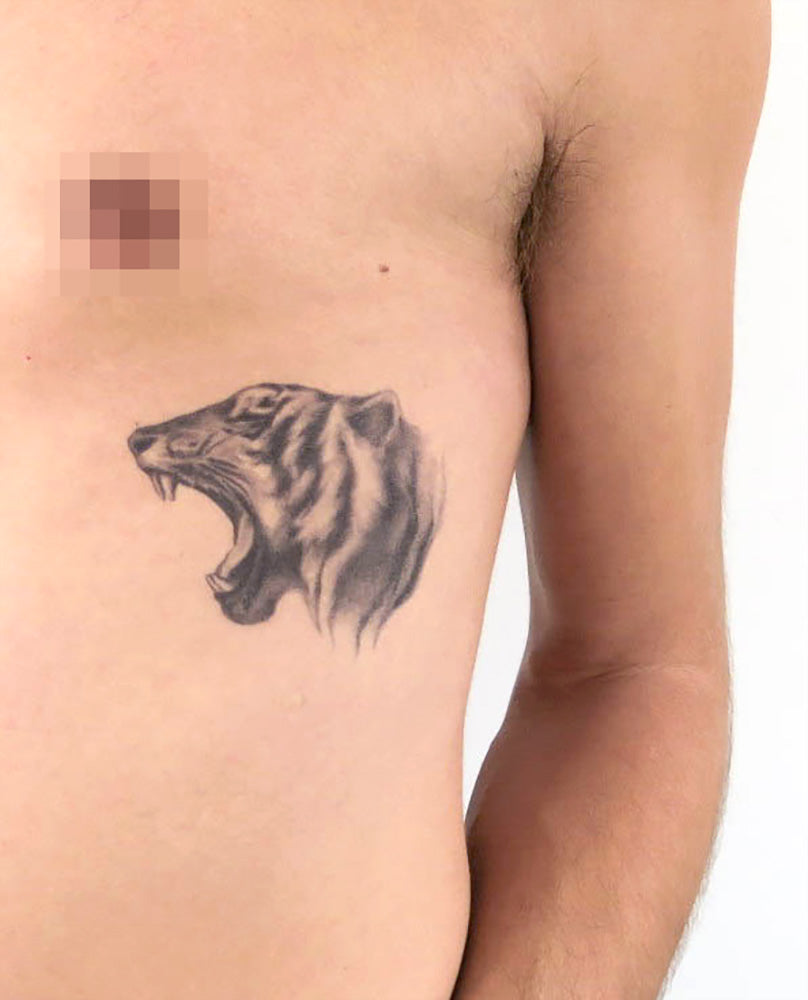 Realistic Roaring Tiger Tattoo