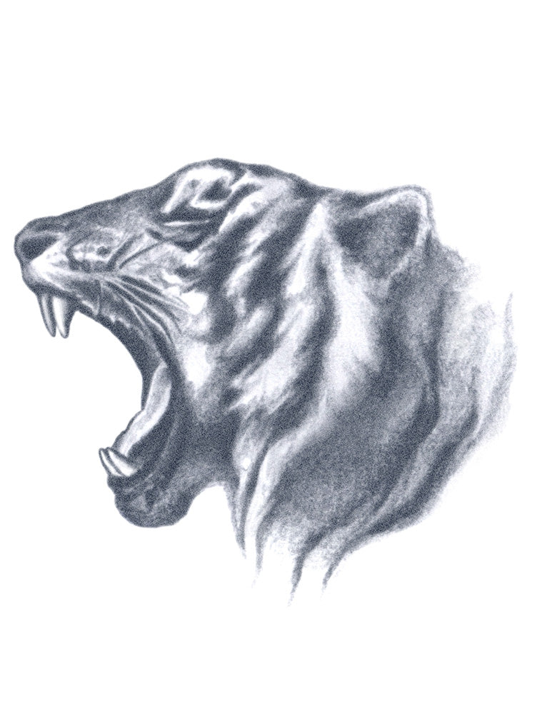 Realistic Roaring Tiger Tattoo