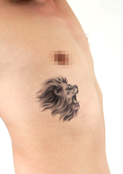 Realistic Roaring Lion Tattoo