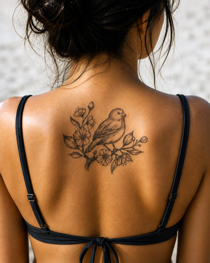 Songbird With Flowers