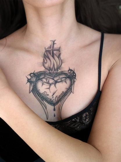 SAGRADO CORAZÓN CON CRUZ (GRANDE)
