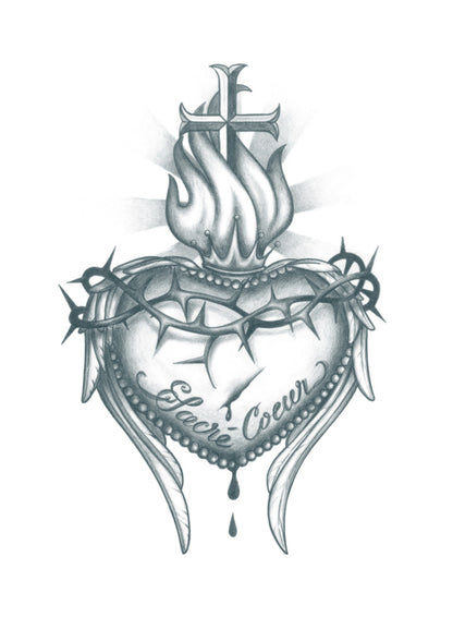 SAGRADO CORAZÓN CON CRUZ (GRANDE)