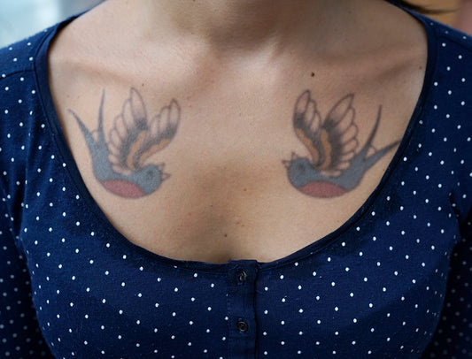 Vintage  Blue Swallows