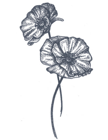 Dotwork Poppy Flower